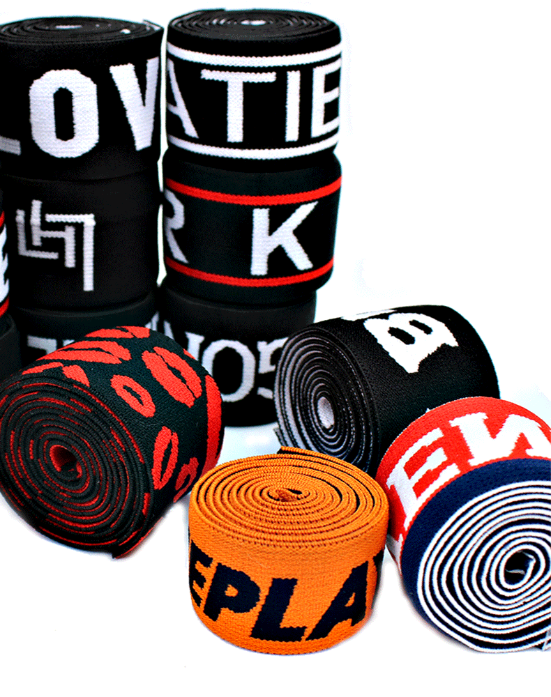 polyester elastic band for clothing waistband underwear custom logo knitted elastic jacquard band