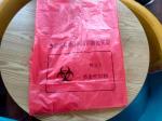 Semi Water Dissolvable Laundry Bags For Hospital Red Colour LDPE Material