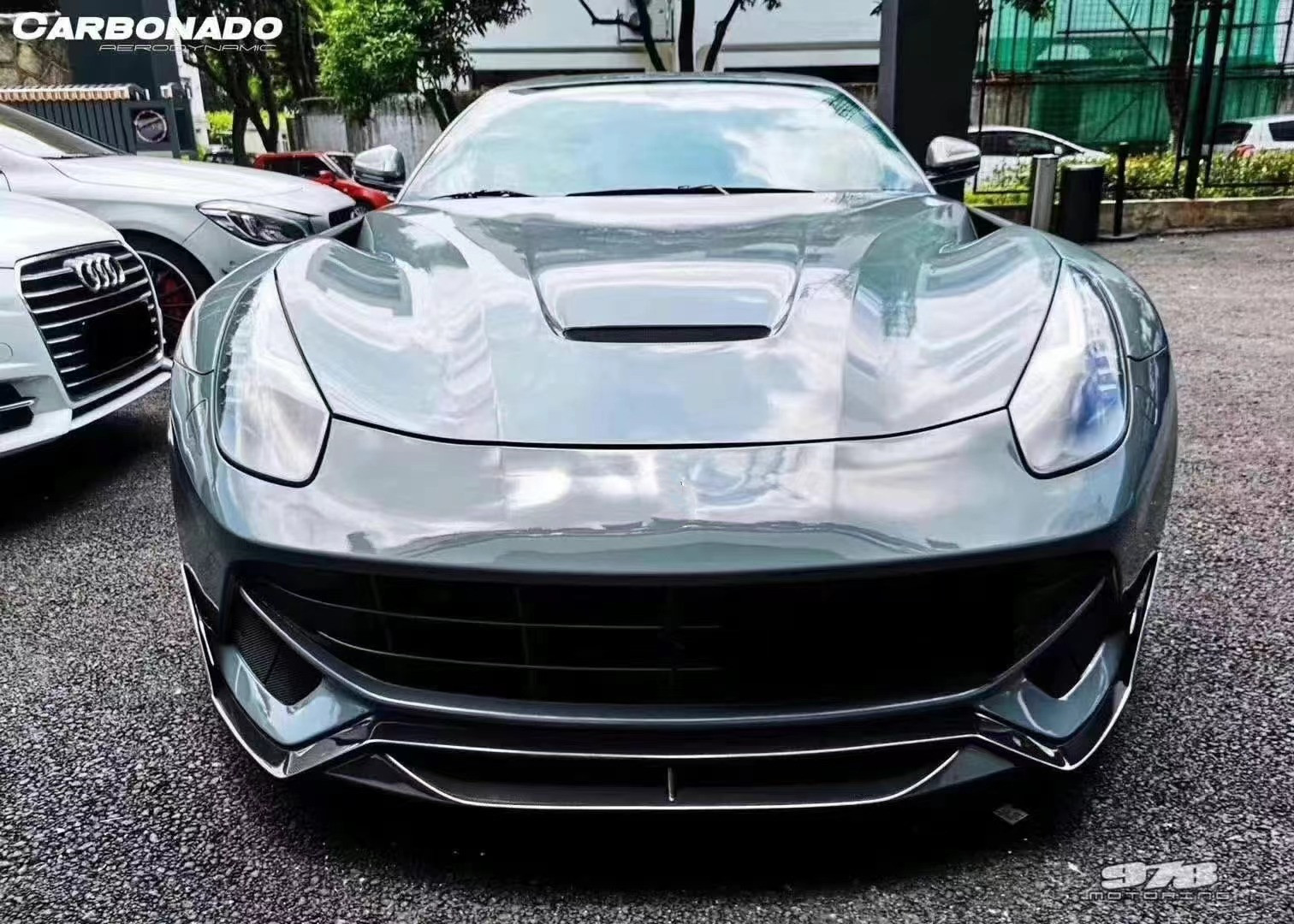 High Quality Carbon Fiber F12 Carbon Fiber Body Kit for ferrari F12 Upgrade DMC Style Front Shovel Rear Diffuser Spoiler