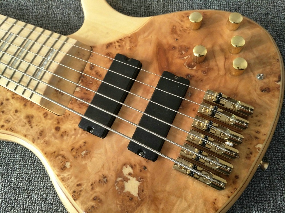6 Strings Electric Bass Guitar Maple Body Active pickups Bass Guitar Music instruments