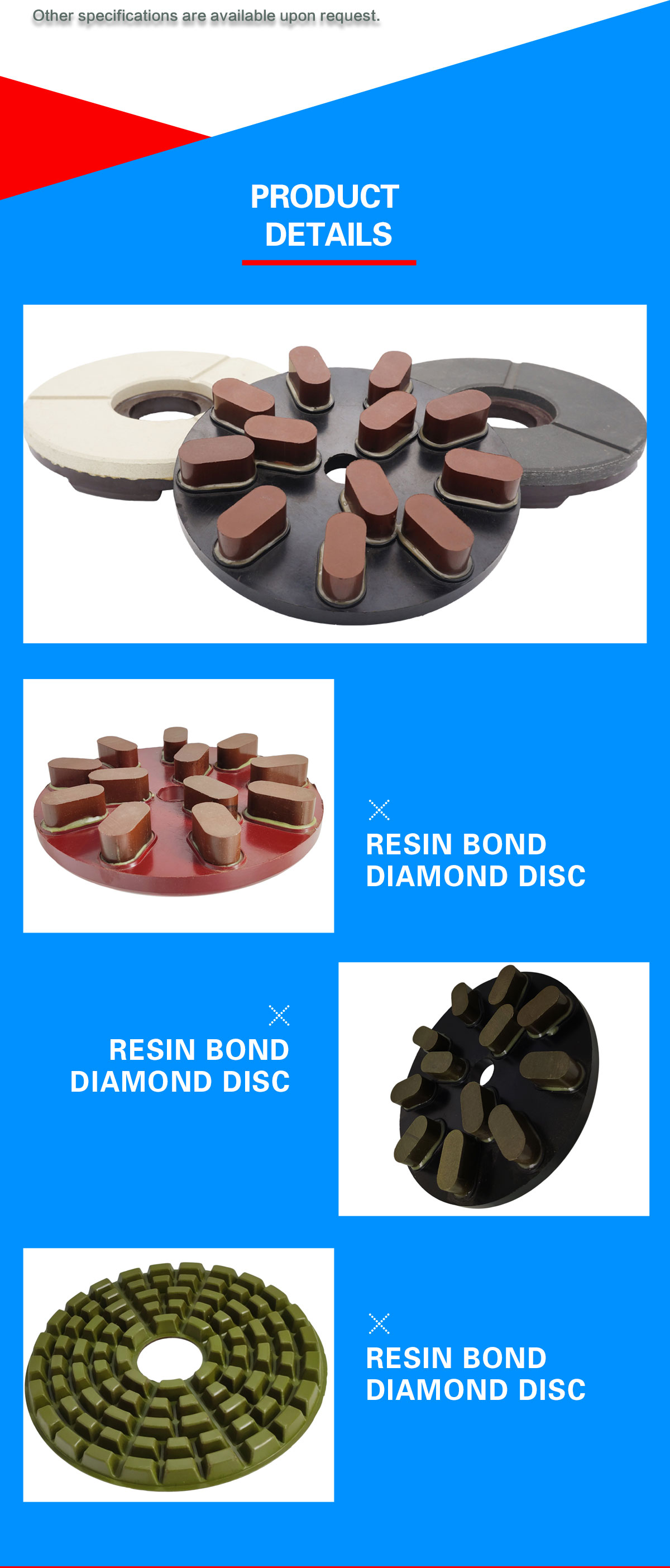 Customized Support OEM Fine Grinding on Granite 10 Inch Diamond Resin Bond Grinding Plate