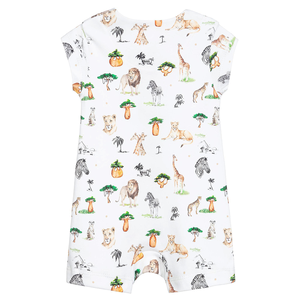Summer Cotton Short Sleeve Plain Printed Baby Girl Boy Rompers Infant Jumpsuits