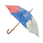 Windproof Straight Umbrella With Wooden J Shape Handle