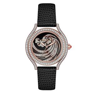 Quality Luxury Leather Strap Quartz Watch Inlaid With A Large Number Of Zircon Jewelry wholesale