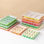 Supermarket Disposable Dumpling Tray Takeaway Pressure Resistance With Lid