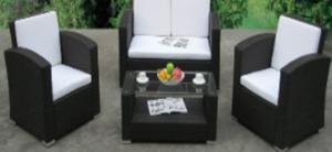 Quality 4pcs steel rattan sofa set wholesale