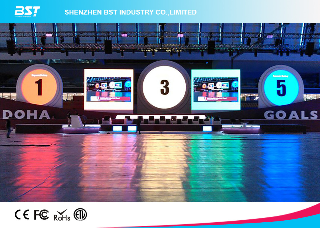 P4.81 1R1G1B Die Casting Aluminum Indoor Advertising Led Display Screen With 1/16 Scan