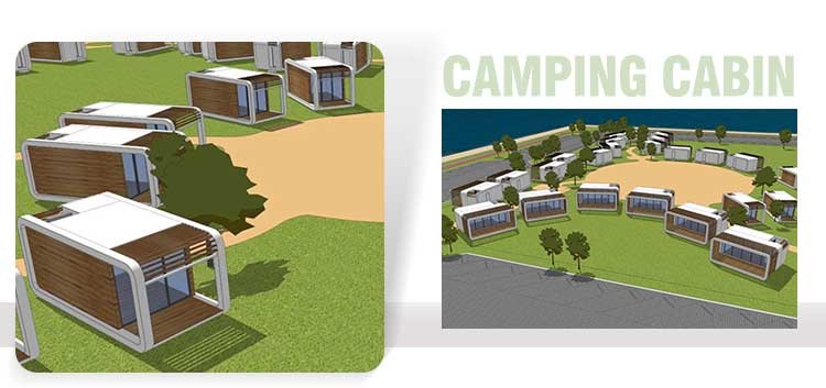 Aluminum Sliding Doors Prefab Cabin Prefabricated Bungalow Prefab Garden Studio Steel Frame Prefab Modular Homes