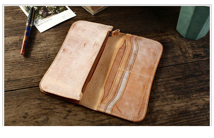 Simple and Stylish Retro Matt Wax Leather Wallet for Men in Japanese Style