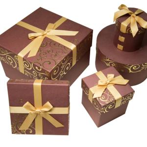 Quality Chocolate Custom Gift Packaging Box Cardboard Insert Gift With Ribbon wholesale