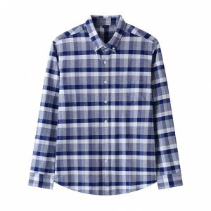 Quality Men's Slim Fit Plaid Shirt in Viscose/Polyester/Spandex for Spring/Autumn Office Wear wholesale