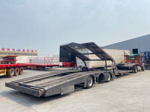 Quality Double Deck SUV Car Transport Semi Trailer With 12 Tires And Jost E100 Landing Gear wholesale