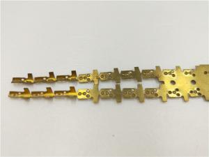 Quality One Row Line Progressive Forming Brass Stamping Parts For Straight / Earthing Connection wholesale