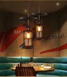 Retro Industrial Wind Wheel Chandelier Bar Table Coffee Restaurant Lantern