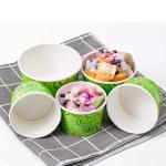 Foil Stamping Disposable PLA 8oz Printed Takeaway Ice cream Paper Cups