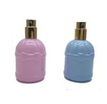 High Grade Crystal Glass Perfume Bottles 30ml Pink / Blue Travel Perfume Spray