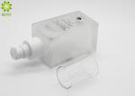 Square Shape Moisturizer Glass Bottle , 120g Frosted Lotion Pump Bottle