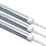 120CM T8 V Shape LED Tube Light with US/EU Plug, Clips, Screws, Linkable Cable,