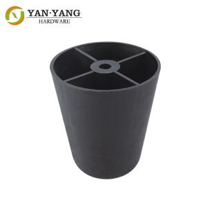 Quality Black Sofa Rounded column Plastic Leg for Furniture hardware wholesale