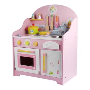 Quality Utensils 30cm Pink Wooden Play Kitchen Tabletop Playhouse Toys wholesale