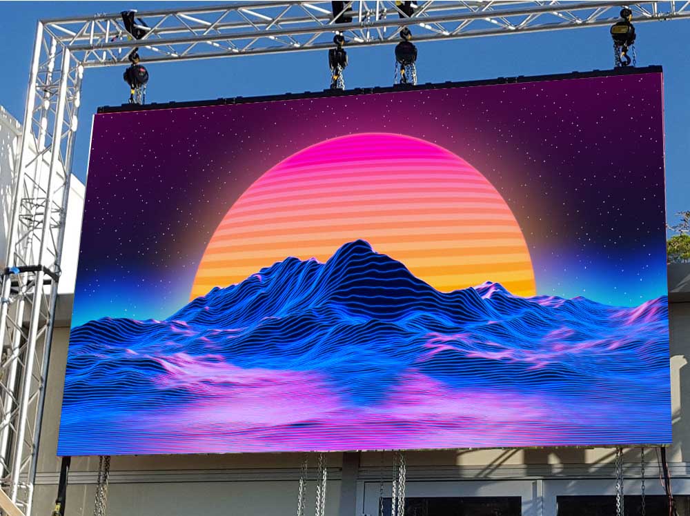 outdoor rental led display front service p3mm