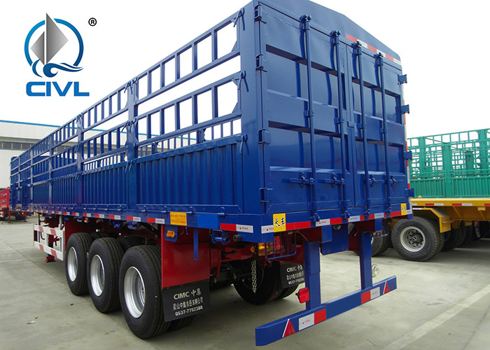 CIMC 3 Axle 60 Ton Cargo Stake Box Van Semi Fence Trailer 13M Length