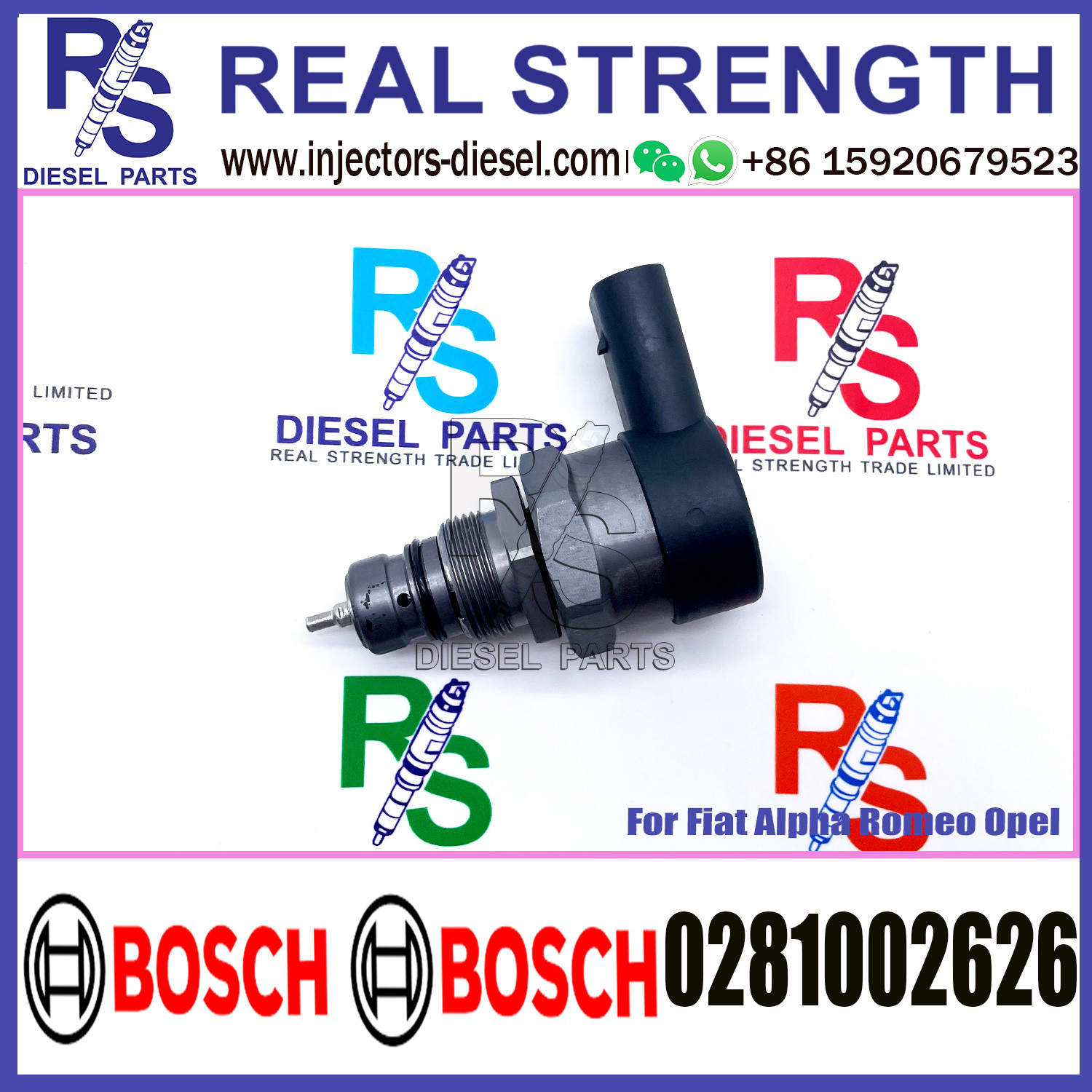 BOSCH Control Valve DRV Regulator Solenoid 0281002626 for Alpha Romeo Opel
