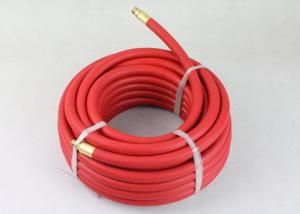 Quality ID 3/8 inch x 25 ft Red flexible air hose with Brass 1/4 inch NPT fittings wholesale