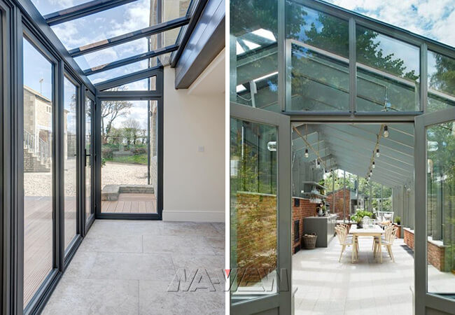 Modern Dark Black Screened In Porch Turning Screened Porch Into 4 Season Room