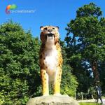 Sun Proof Realistic Animal Animatronics Sabre Wulf For Safari Park