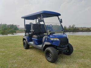 Quality Deep Blue Four Seater Golf Cart Luxurious Comfortable Perfect For Outdoor Leisure wholesale