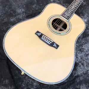 Quality Custom AAAAA All Solid Wood Deluxe Abalone Inlay D100 Style Acoustic Guitar wholesale