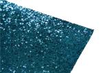 Light Blue Glitter Wallpaper Fabric , PU Fabric Backing Glitter Sparkle Fabric