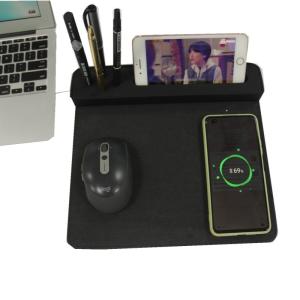 Quality Reusable Ultraportable Wireless Charging Mouse Pad Nonslip For PC wholesale