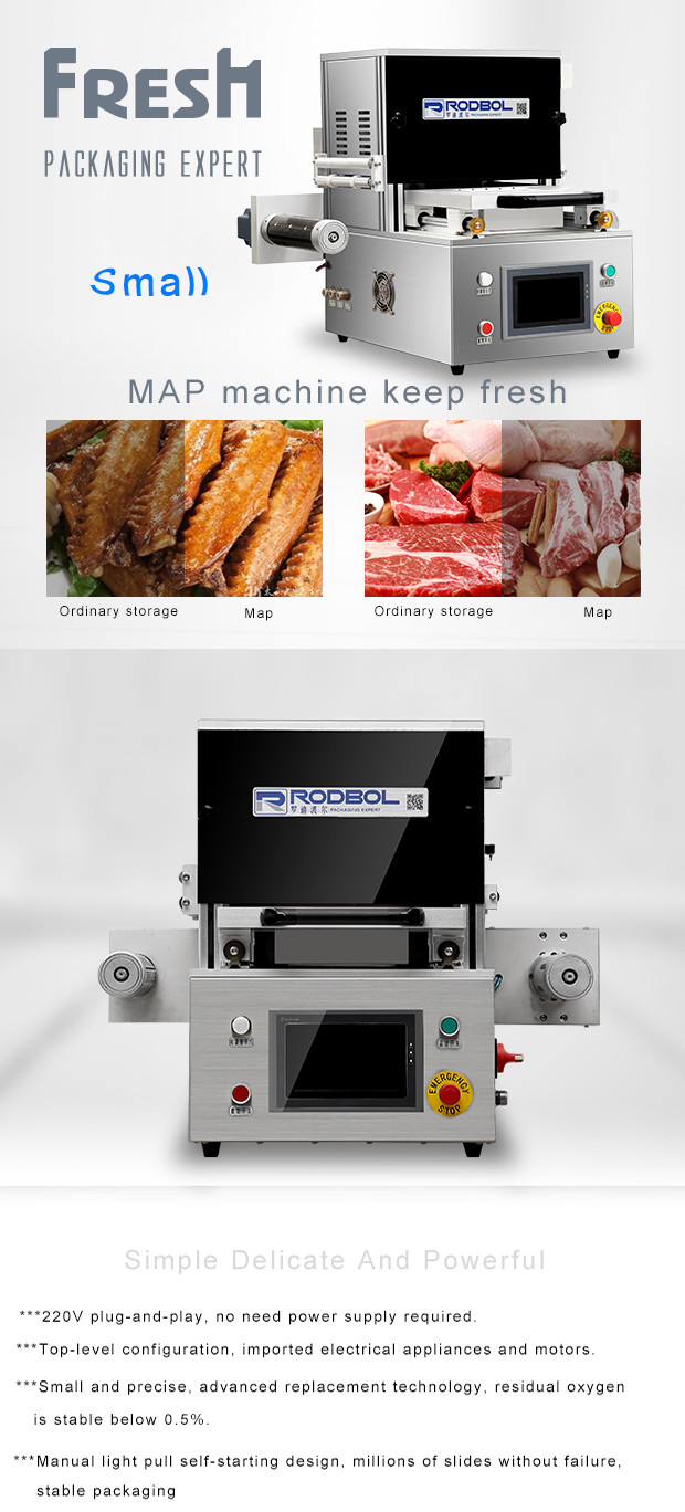 Compact Design Table Top Tray Sealing Machine Vacuum Map Packaging Equipment