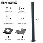 Cable Railing Post 36"x2"x2" Steel Square Corner Post Pre-Drilled Wood Deck