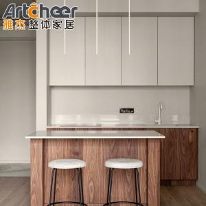 Quality Customized Color Particle Board Kitchen Cabinets With Lacquer Paint Finish For Restaurant Industrial Style wholesale