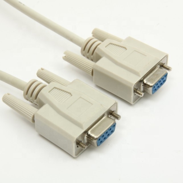 6ft PVC Db9 Female To Db9 Female Cable Serial Rs232 For Data Transmission