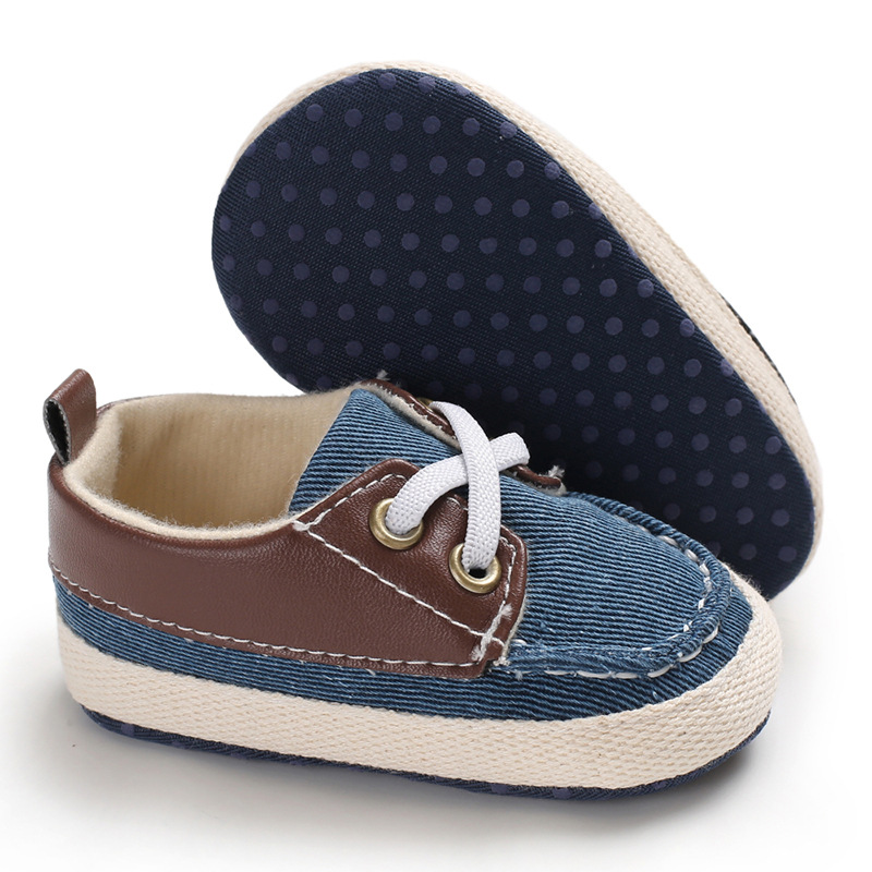 New fashion Canvas shoes Anti-slip prewalker infant crib boy baby shoes