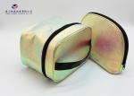 Flashing Gold Leather Cosmetic Bag Eye Catching Customized Lady Handbag