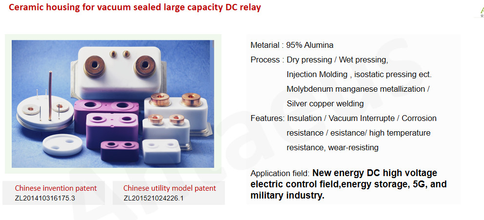 330 Kpsi Insulating Electronic Ceramic Components Customized Metallized Alumina Ceramics