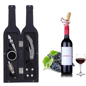 Quality 7*7*32cm 5Pcs Wine Corkscrew Kit Christams Wine Bottle Opener Set Gift wholesale
