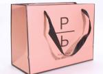 Accurate Printing Pink Paper Carrier Bags , Fancy Boutique Shopping Bags