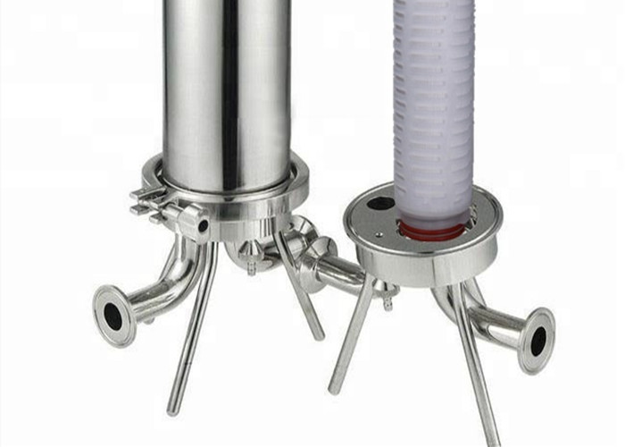 316L Stainless Steel Liquid Filter Housings 1.5" Sanitary Flange For Wine Filtration