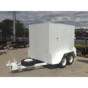 Quality 10x5 Fully Enclosed Tandem Trailer , Single Axle Enclosed Trailer With Brakes &amp; Ramp wholesale