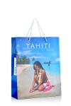TAHITI Branded Paper Bags Embossing Promotion Gift Bags With PP Handle
