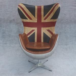 Quality Alumium Covered Union Jack Aviator Egg Chair Vintage Antique wholesale