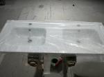 White Double Vanity Top Bathroom Sink 1200mm Porcelain For Cabinet