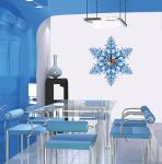 Home Decor Acrylic Snowflake Designer Wall Sticker Clocks 10D045