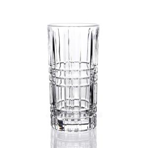 Quality Machine Pressed Lead Free Crystal Glass Highball Tumblers 348ml wholesale